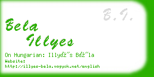 bela illyes business card